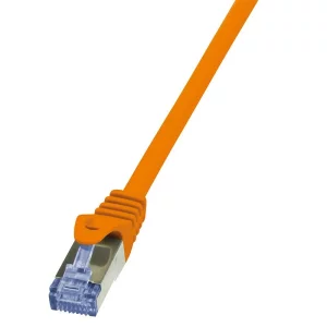 PATCH CORD S/FTP LOGILINK Cat6a, LSZH, cupru,   0.25 m, portocaliu, AWG26, dublu ecranat &quot;CQ3018S&quot;