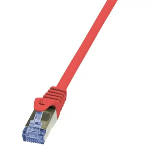 PATCH CORD S/FTP LOGILINK Cat6a, LSZH, cupru,   0.25 m, rosu, AWG26, dublu ecranat &quot;CQ3014S&quot;