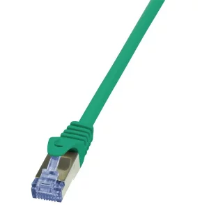 PATCH CORD S/FTP LOGILINK Cat6a, LSZH, cupru,   0.25 m, verde, AWG26, dublu ecranat &quot;CQ3015S&quot;