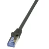 PATCH CORD S/FTP LOGILINK Cat6a, LSZH, cupru,   0.5 m, negru, AWG26, dublu ecranat &quot;CQ3023S&quot;