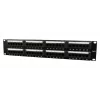 PATCH PANEL GEMBIRD 48 porturi, Cat5e, 1U pentru rack 19&quot;, suport posterior pt. gestionare cabluri, black, &quot;NPP-C548CM-001&quot;