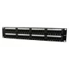 PATCH PANEL GEMBIRD 48 porturi, Cat6, 2U pentru rack 19&quot;, black, NPP-C648CM-001