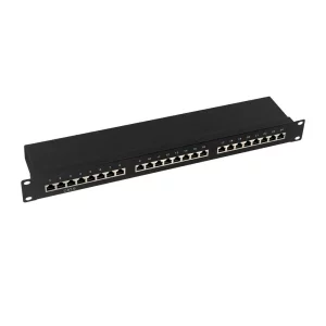 PATCH PANEL LOGILINK 24 porturi, STP, Cat6, 1U pentru rack 19&quot;, black,  &quot;NP0055&quot;