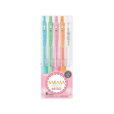 Pix cu gel Sarasa Milk 5 culori/set Zebra