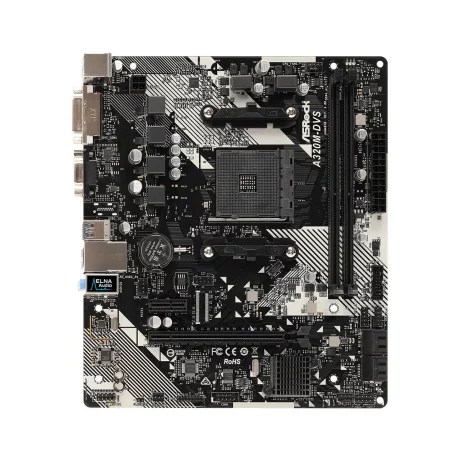 PLACA de BAZA Asrock A320M-DVS R4.0, skt AM4, AMD A320, mATX, slot RAM 2 x DDR4, max 32 GB, 4x S-ATA 3, nux M.2, 1x PCI-E, PCI-E3.0x16 x 1, LAN 1000 Mbps, DVI, VGA, 7.1, &quot;A320M-DVS R4.0&quot;