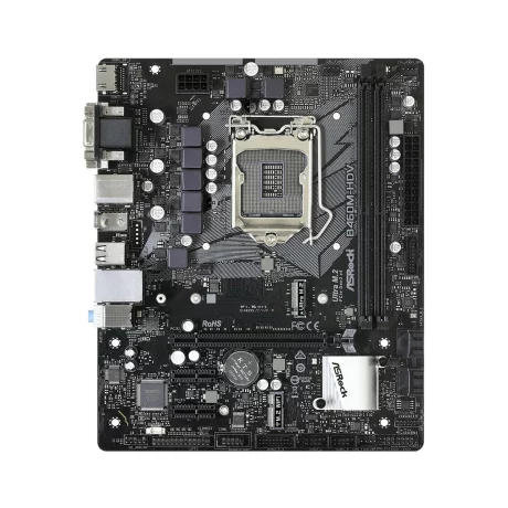 PLACA de BAZA Asrock B460M-HDV, skt LGA 1200, Intel B460, mATX, slot RAM 2 x DDR4, max 64 GB, 4x S-ATA 3, 1x M.2, 3x PCI-E, PCI-E3.0 x 16 x 1| PCI-E3.0 x 4 x 2, LAN 1000 Mbps, HDMI, DVI, VGA, 7.1, &quot;B460M-HDV&quot;