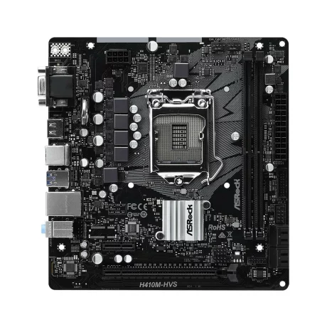 PLACA de BAZA Asrock H410M-HVS, skt LGA 1200, Intel H410, mATX, slot RAM 2 x DDR4, max 64 GB, 4x S-ATA 3, 1x PCI-E, PCI-E3.0x16 x 1, LAN 10/100/1000 Mbps, HDMI,VGA, 5.1, &quot;H410M-HVS&quot;