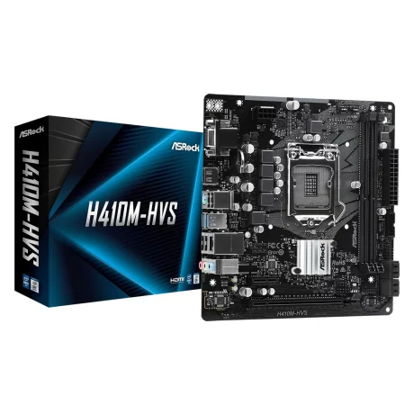 PLACA de BAZA Asrock H410M-HVS, skt LGA 1200, Intel H410, mATX, slot RAM 2 x DDR4, max 64 GB, 4x S-ATA 3, 1x PCI-E, PCI-E3.0x16 x 1, LAN 10/100/1000 Mbps, HDMI,VGA, 5.1, &quot;H410M-HVS&quot;