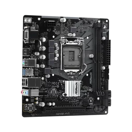 PLACA de BAZA Asrock H410M-HVS, skt LGA 1200, Intel H410, mATX, slot RAM 2 x DDR4, max 64 GB, 4x S-ATA 3, 1x PCI-E, PCI-E3.0x16 x 1, LAN 10/100/1000 Mbps, HDMI,VGA, 5.1, &quot;H410M-HVS&quot;