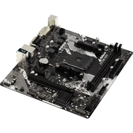 PLACA de BAZA Asrock X370M-HDV R4.0, skt AM4, AMD X370, mATX, slot RAM 2 x DDR4, max 32 GB, 4x S-ATA 3, 1x M.2, 1x PCI-E, PCI-E3.0 x 16 x 1, LAN 10/100/1000 Mbps, HDMI | DVI -D | VGA, 7.1, &quot;X370M-HDV R4.0&quot;