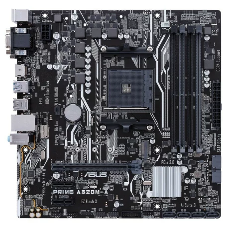 PLACA de BAZA ASUS PRIME A320M-A, skt AM4, AMD A320, mATX, slot RAM 4 x DDR4, max 64 GB, 6x S-ATA 3, 1x M.2, 2x PCI-E, PCI-E3.0x16 x 1, LAN 1000 Mbps, HDMI, DVI, VGA, 7.1, &quot;PRIME A320M-A&quot;