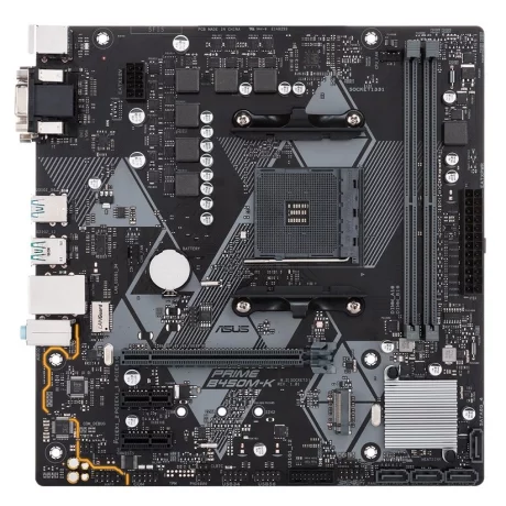 PLACA de BAZA ASUS PRIME B450M-K, skt AM4, AMD B450, mATX, slot RAM 2 x DDR4, max 32 GB, 4x S-ATA 3, 1x M.2, 2x PCI-E, PCI-E3.0x16 x 1, LAN 1000 Mbps, DVI, VGA, 7.1, &quot;PRIME B450M-K&quot;