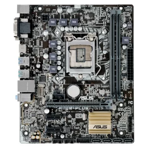 PLACA de BAZA ASUS H110M-PLUS, skt LGA 1151, Intel H110, mATX, slot RAM 2 x DDR4, max 32 GB, 4x S-ATA 3, nux M.2, 2x PCI-E, PCI-E3.0x16 x 1, LAN 1000 Mbps, HDMI, DVI, VGA, 7.1, &quot;H110M-PLUS&quot;