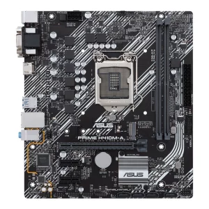 PLACA de BAZA ASUS PRIME H410M-A, skt LGA 1200, Intel H410, mATX, slot RAM 2 x DDR4, max 64 GB, 4x S-ATA 3, 1x M.2, 1x PCI-E, PCI-E3.0 x 16 x 2, LAN 10/100/1000 Mbps, HDMI, DVI -D, VGA, 7.1, &quot;PRIME H410M-A&quot;