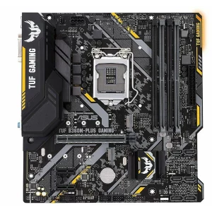 PLACA de BAZA ASUS TUF B360M-PLUS GAMING, skt LGA 1151, Intel B360, mATX, slot RAM 4 x DDR4, max 64 GB, 6x S-ATA 3, 2x M.2, 2x PCI-E, PCI-E3.0x16 x 1, LAN 1000 Mbps, HDMI, DVI, 7.1, &quot;TUF B360M-PLUS GAMING&quot;