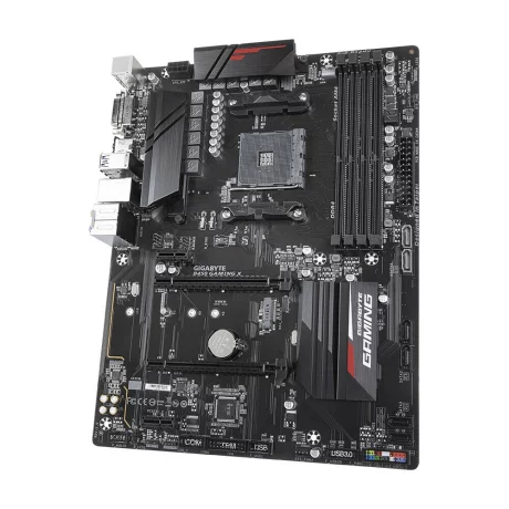 PLACA de BAZA GIGABYTE B450 GAMING X, skt AM4, AMD B450, ATX, slot RAM 4 x DDR4, max 64 GB, 6x S-ATA 3, 1x M.2, 2x PCI-E, PCI-E3.0x16 x 1, PCI-E2.0x4 x 1, LAN 1000 Mbps, HDMI, DVI, 7.1, &quot;B450 GAMING X&quot;