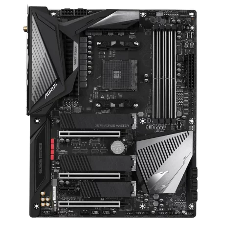 PLACA de BAZA GIGABYTE X570 AORUS MASTER, skt AM4, AMD X570, ATX, slot RAM 4 x DDR4, max 128 GB, 6x S-ATA 3, 3x M.2, 1x PCI-E, PCI-E4.0x16 x 1, PCI-E4.0x8 x 1, PCI-E4.0x4 x 1, LAN 1000 Mbps x 2, 7.1, &quot;X570 AORUS MASTER&quot;