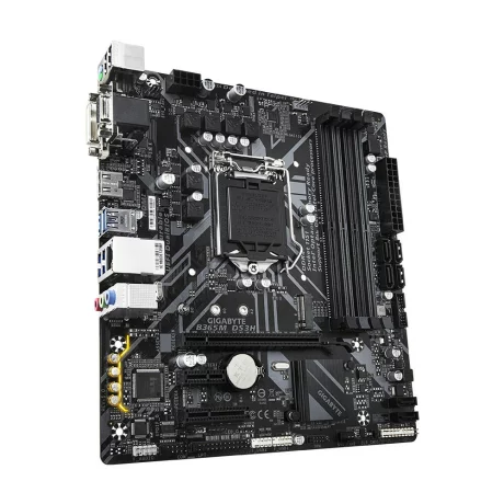 PLACA de BAZA GIGABYTE B365M DS3H, skt LGA 1151, Intel B365, mATX, slot RAM 4 x DDR4, max 64 GB, 6x S-ATA 3, 1x M.2, 1x PCI-E, PCI-E3.0x16 x 1, PCI-E3.0x4 x 1, LAN 1000 Mbps, HDMI, DVI, VGA, 7.1, &quot;B365M DS3H&quot;