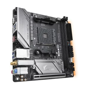 PLACA de BAZA GIGABYTE B450 I AORUS PRO WIFI, skt AM4, AMD B450, mini ITX, slot RAM 2 x DDR4, max 32 GB, 4x S-ATA 3, 1x M.2, nux PCI-E, PCI-E3.0x16 x 1, LAN 1000 Mbps, Display Port, HDMI, 7.1, &quot;B450 I AORUS PRO WIFI&quot;