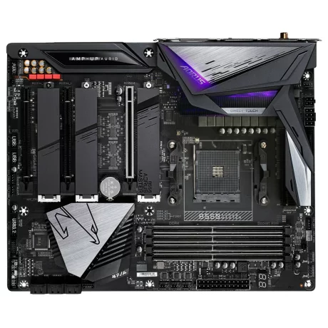 PLACA de BAZA GIGABYTE B550 AORUS MASTER, skt AM4, AMD B550, ATX, slot RAM 4 x DDR4, max 128 GB, 6x S-ATA 3, 3x M.2, nux PCI-E, PCI-E4.0x16 x 1, PCI-E3.0x4 x 2, LAN 2500 Mbps, HDMI, 7.1, &quot;B550 AORUS MASTER&quot;