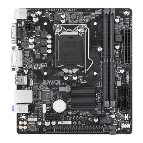 PLACA de BAZA GIGABYTE H310M S2V 2.0, skt LGA 1151, Intel H310, mATX, slot RAM 2 x DDR4, max 32 GB, 4x S-ATA 3, nux M.2, 1x PCI-E, PCI-E3.0x16 x 1, LAN 1000 Mbps, DVI, VGA, 7.1, &quot;H310M S2V 2.0&quot;