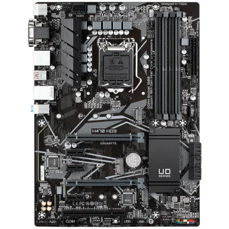 PLACA de BAZA GIGABYTE H470 HD3, skt LGA 1200, Intel H470, ATX, slot RAM 4 x DDR4, max 128 GB, 6x S-ATA 3, 2x M.2, 1x PCI-E, PCI-E3.0 x 16 x 3, LAN 1000 Mbps, HDMI, DVI, VGA, 7.1, &quot;H470 HD3&quot;