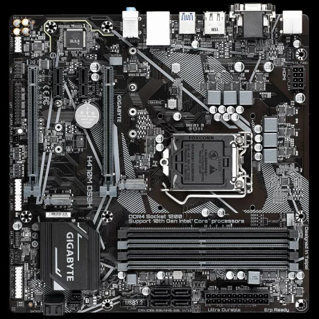 PLACA de BAZA GIGABYTE H470M DS3H, skt LGA 1200, Intel H470, mATX, slot RAM 4 x DDR4, max 128 GB, 6x S-ATA 3, 2x M.2, 2x PCI-E, PCI-E3.0x16 x 1, PCI-E3.0x4 x 1, LAN 1000 Mbps, Display Port, HDMI, DVI, VGA, 7.1, &quot;H470M DS3H&quot;