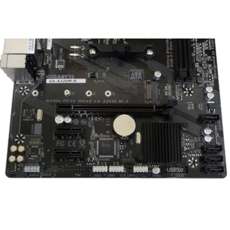 PLACA de BAZA GIGABYTE A320M-H, skt AM4, AMD A320, mATX, slot RAM 2 x DDR4, max 32 GB, 4x S-ATA 3, 1x M.2, 2x PCI-E, PCI-E3.0x16 x 1, LAN 1000 Mbps, HDMI, DVI, 7.1, &quot;A320M-H&quot;