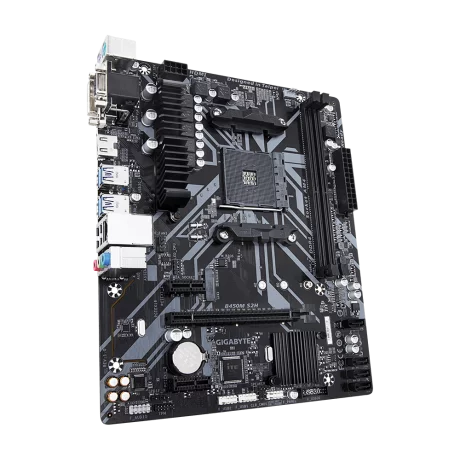 PLACA de BAZA GIGABYTE B450M S2H, skt AM4, AMD B450, mATX, slot RAM 2 x DDR4, max 32 GB, 4x S-ATA 3, 1x M.2, 2x PCI-E, PCI-E3.0x16 x 1, LAN 1000 Mbps, HDMI, DVI, VGA, 7.1, &quot;B450M S2H&quot;