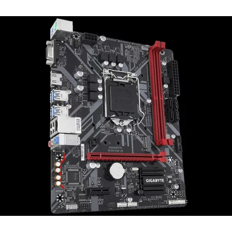 PLACA de BAZA GIGABYTE B365M H, skt LGA 1151, Intel B365, mATX, slot RAM 2 x DDR4, max 32 GB, 4x S-ATA 3, 1x M.2, 1x PCI-E, PCI-E3.0x16 x 1, LAN 1000 Mbps, HDMI, VGA, 7.1, &quot;B365M H&quot;