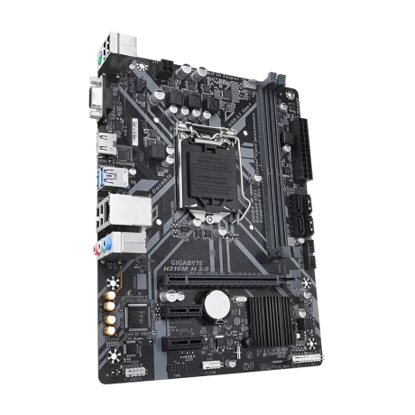 PLACA de BAZA GIGABYTE H310M H 2.0, skt LGA 1151, Intel H310, mATX, slot RAM 2 x DDR4, max 32 GB, 4x S-ATA 3, nux M.2, 2x PCI-E, PCI-E3.0x16 x 1, LAN 1000 Mbps, HDMI, VGA, 7.1, &quot;H310M H 2.0&quot;