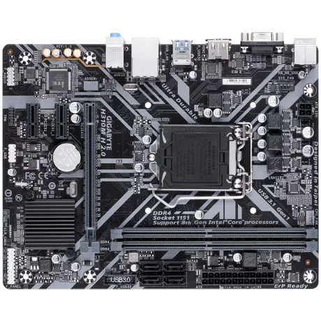 PLACA de BAZA GIGABYTE H310M H 2.0, skt LGA 1151, Intel H310, mATX, slot RAM 2 x DDR4, max 32 GB, 4x S-ATA 3, nux M.2, 2x PCI-E, PCI-E3.0x16 x 1, LAN 1000 Mbps, HDMI, VGA, 7.1, &quot;H310M H 2.0&quot;