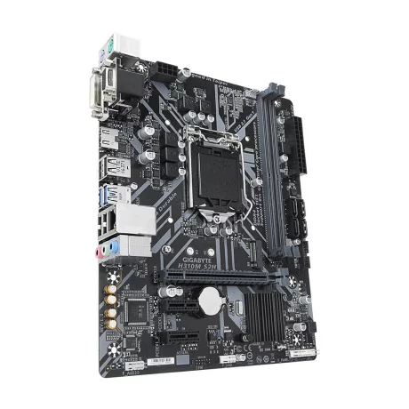 PLACA de BAZA GIGABYTE skt. LGA1151, H310M S2H, 2*DDR4 2666, 1x DVI-D/HDMI/D-Sub, 1x PCI Express x16 slot, 2x PCIe x1 Slot, 4x SATA 6Gb/s, Realtek GbE LAN chip (10/100/1000), 4x USB 3.1 (2x front/ 2x back), 6x USB 2.0, mATX