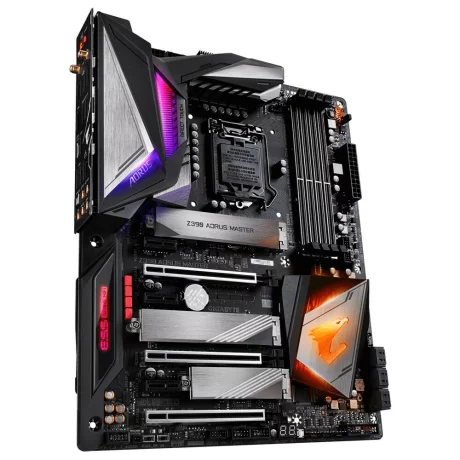 PLACA de BAZA GIGABYTE Z390 AORUS MASTER, skt LGA 1151, Intel Z390, ATX, slot RAM 4 x DDR4, max 64 GB, 6x S-ATA 3, 3x M.2, 3x PCI-E, PCI-E3.0x16 x 1, PCI-E3.0x8 x 1, PCI-E3.0x4 x 1, LAN 1000 Mbps, HDMI, 7.1, &quot;Z390 AORUS MASTER&quot;