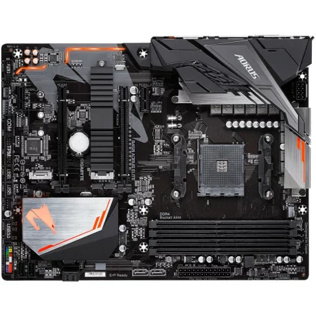 PLACA de BAZA GIGABYTE B450 AORUS ELITE, skt AM4, AMD B450, ATX, slot RAM 4 x DDR4, max 64 GB, 6x S-ATA 3, 2x M.2, 1x PCI-E, PCI-E3.0x16 x 1, PCI-E2.0x4 x 1, LAN 1000 Mbps, HDMI, DVI, 7.1, &quot;B450 AORUS ELITE&quot;