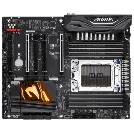 PLACA de BAZA GIGABYTE X399 AORUS PRO, skt TR4, AMD X399, ATX, slot RAM 8 x DDR4, max 128 GB, 8x S-ATA 3, 3x M.2, nux PCI-E, PCI-E3.0x16 x 2, PCI-E3.0x8 x 2, PCI-E3.0x4 x 1, LAN 1000 Mbps, 7.1, &quot;X399 AORUS PRO&quot;