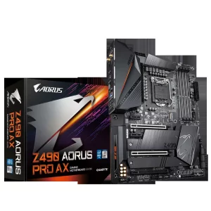 PLACA de BAZA GIGABYTE Z490 AORUS PRO AX, skt LGA 1200, Intel Z490, ATX, slot RAM 4 x DDR4, max 128 GB, 6x S-ATA 3, 2x M.2, 2x PCI-E, PCI-E3.0x16 x 1, PCI-E3.0x8 x 1, PCI-E3.0x4 x 1, LAN 2500 Mbps, HDMI, 7.1, &quot;Z490 AORUS PRO AX&quot;