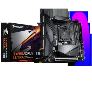 PLACA de BAZA GIGABYTE Z490I AORUS ULTRA, skt LGA 1200, Intel Z490, mini ITX, slot RAM 2 x DDR4, max 64 GB, 4x S-ATA 3, 2x M.2, nux PCI-E, PCI-E3.0x16 x 1, LAN 2500 Mbps, Display Port, HDMI, 5.1, &quot;Z490I AORUS ULTRA&quot;