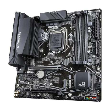 PLACA de BAZA GIGABYTE Z490M, skt LGA 1200, Intel Z490, mATX, slot RAM 4 x DDR4, max 128 GB, 6x S-ATA 3, 1x M.2, 1x PCI-E, PCI-E3.0x16 x 1, PCI-E3.0x4 x 1, LAN 1000 Mbps, Display Port, HDMI, DVI, 7.1, &quot;Z490M&quot;
