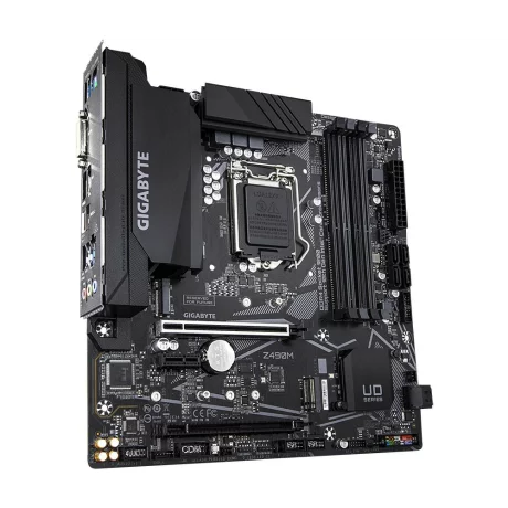 PLACA de BAZA GIGABYTE Z490M, skt LGA 1200, Intel Z490, mATX, slot RAM 4 x DDR4, max 128 GB, 6x S-ATA 3, 1x M.2, 1x PCI-E, PCI-E3.0x16 x 1, PCI-E3.0x4 x 1, LAN 1000 Mbps, Display Port, HDMI, DVI, 7.1, &quot;Z490M&quot;