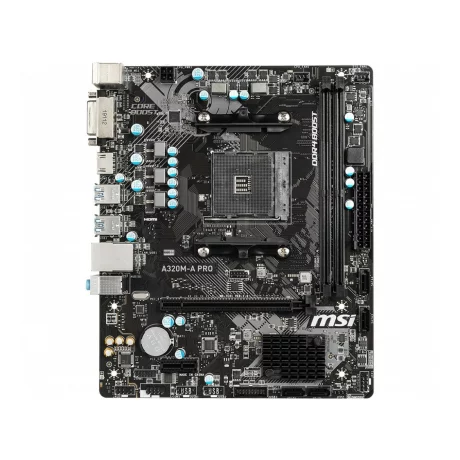 PLACA de BAZA MSI A320M-A PRO, skt AM4, AMD A320, mATX, slot RAM 2 x DDR4, max 32 GB, 4x S-ATA 3, nux M.2, 1x PCI-E, PCI-E3.0x16 x 1, LAN 1000 Mbps, HDMI, DVI, 7.1, &quot;A320M-A PRO&quot;