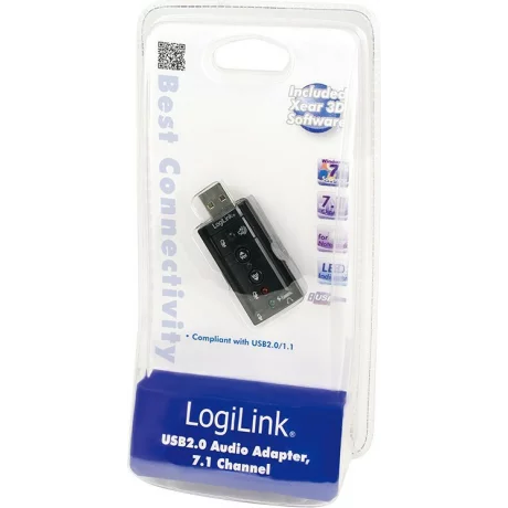 Placa De Sunet Logilink, Extern, 7.1, Interfata Usb 2.0, Conectori 3.5 Mm Jack, Ua0078