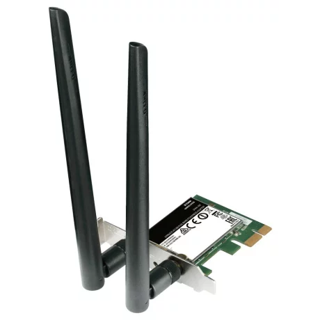 PLACA RETEA D-LINK , intern wireless 2.4 GHz | 5 GHz, PCI-E, port, 867 Mbps, antena externa x 2, &quot;DWA-582&quot;