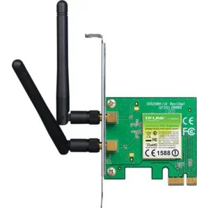 PLACA RETEA TP-LINK , intern wireless 2.4 GHz, PCI-E, port, 300 Mbps, antena externa detasabila x 2, &quot;TL-WN881ND&quot;
