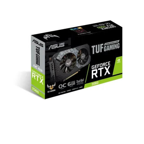 PLACA VIDEO ASUS NVIDIA TUF Gaming GeForce RTX 2060 OC, 6 GB GDDR6 192 biti, PCI Express 3.0 x 16, HDMI x 2, DVI, Display Port, sistem racire aer activ, &quot;TUF-RTX2060-O6G&quot;