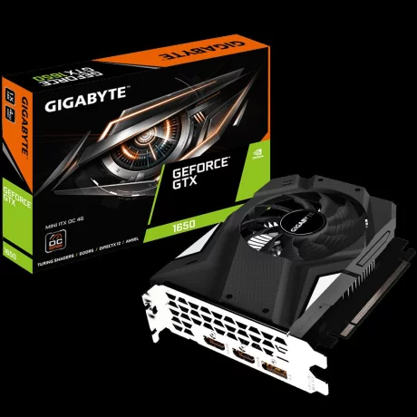 PLACA VIDEO GIGABYTE NVIDIA GeForce GTX 1650 Mini ITX OC 4G, 4 GB GDDR5 128 biti, PCI Express 3.0 x 16, HDMI x 2, Display Port, sistem racire aer activ, &quot;N1650IXOC-4GD&quot;