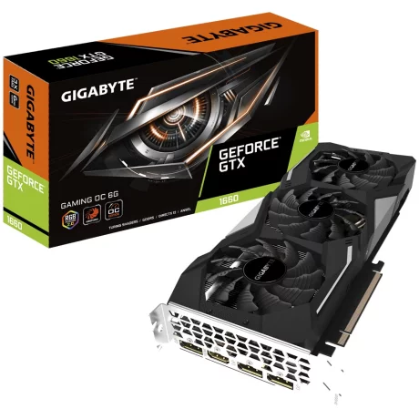 PLACA VIDEO GIGABYTE NVIDIA GeForce GTX 1660 Gaming OC 6G, 6 GB GDDR5 192 biti, PCI Express 3.0 x 16, HDMI, Display Port x 3, sistem racire aer activ, &quot;N1660GAMING OC-6GD&quot;