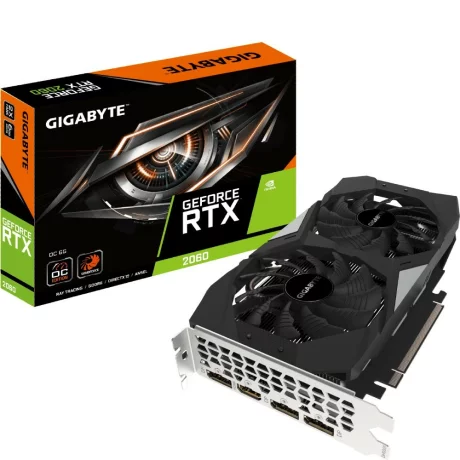 PLACA VIDEO GIGABYTE NVIDIA GeForce RTX 2060 OC 6G, 6 GB GDDR6 192 biti, PCI Express 3.0 x 16, HDMI, Display Port x 3, sistem racire aer activ, &quot;N2060OC-6GD 2.0&quot;