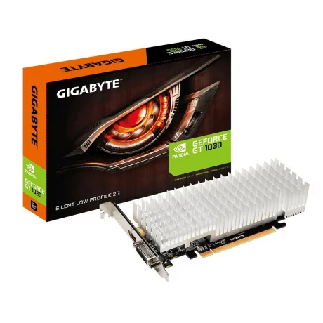 PLACA VIDEO GIGABYTE NVIDIA GeForce GT 1030 Silent Low Profile 2G, 2 GB GDDR5 64 biti, PCI Express 3.0 x 8, HDMI, DVI, sistem racire aer pasiv, &quot;N1030SL-2GL&quot;