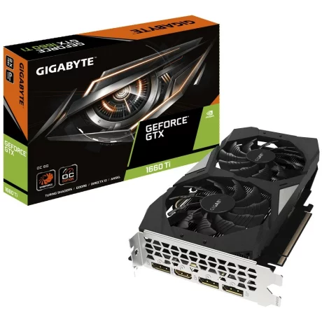 PLACA VIDEO GIGABYTE NVIDIA GeForce GTX 1660 Ti OC 6G, 6 GB GDDR6 192 biti, PCI Express 3.0 x 16, HDMI, Display Port x 3, sistem racire aer activ, &quot;N166TOC-6GD&quot;